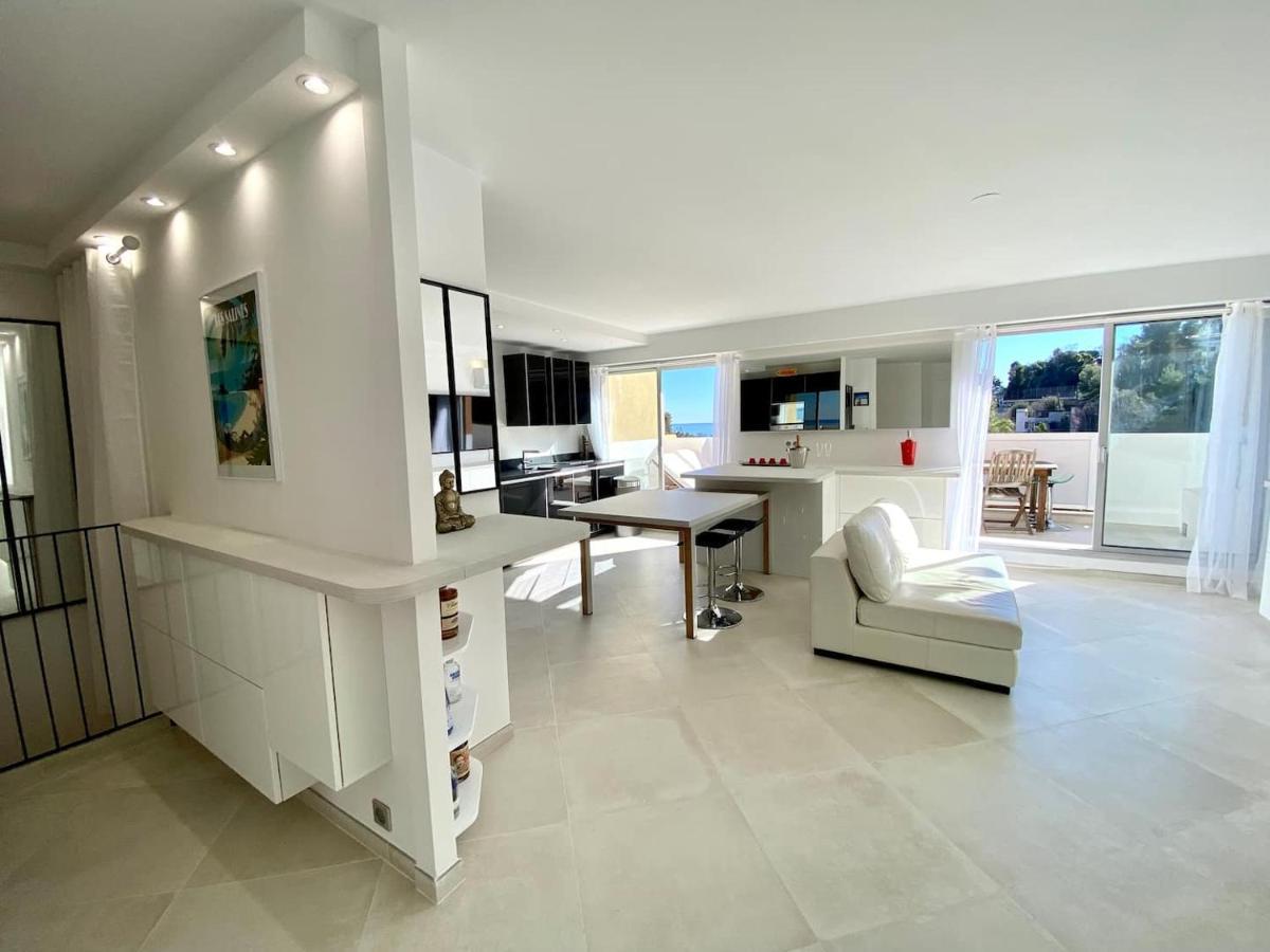 Appartement Luxe - 3 Pieces Avec Vue Mer, Piscine Et Tennis Ницца Экстерьер фото